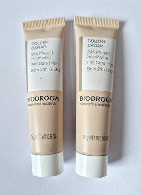 Biodroga Golden Caviar 30 g ( 2×15 ml )  Gesichtscreme 24 Pflege Reisegröße NEU 