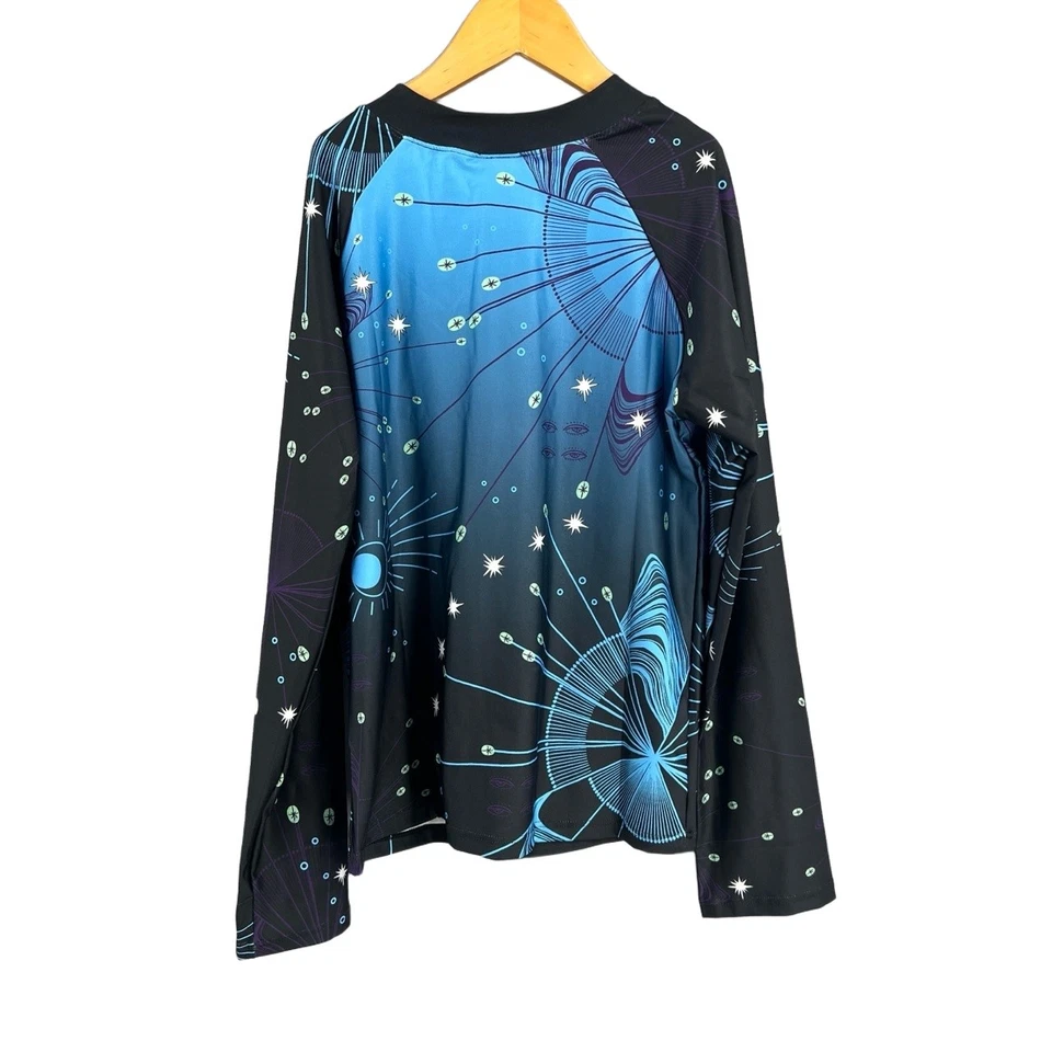 Agua Bendita Niños Protector de Erupciones Azul Cremallera Cuello Estampado Abstracto Manga Larga 12 Nuevo Foto 3 de 3