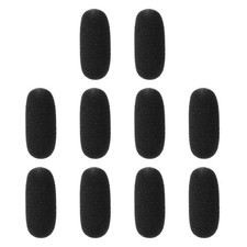 10 Pcs Mini Foam Microphone windscreen, 16x36mm Black Mic Cover