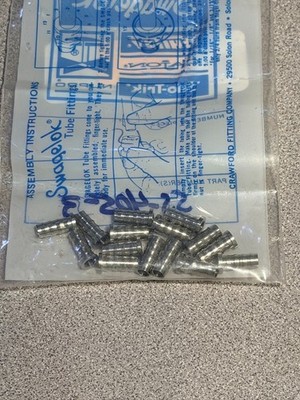 Lot 15 Swagelok SS-405-3 SS Tubing Insert, 1/4 in OD x 3/16 in ID 15pcs Bin M 25