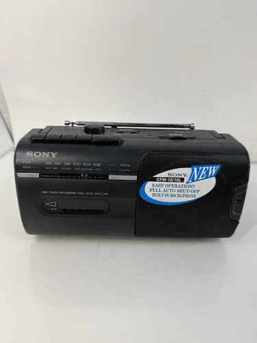 SONY CFM-10 Portable Boombox AM/FM Radio Cassette Tape Player Recorder WORKS