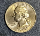 1959-D Washington Quarter 25c – Brilliant Uncirculated - 90% Silver Coin