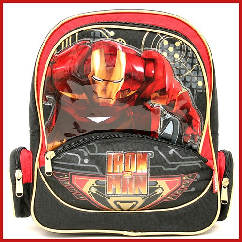 Marvle IronMan 2 School Backpack-Iron Man Bag 12"Medium
