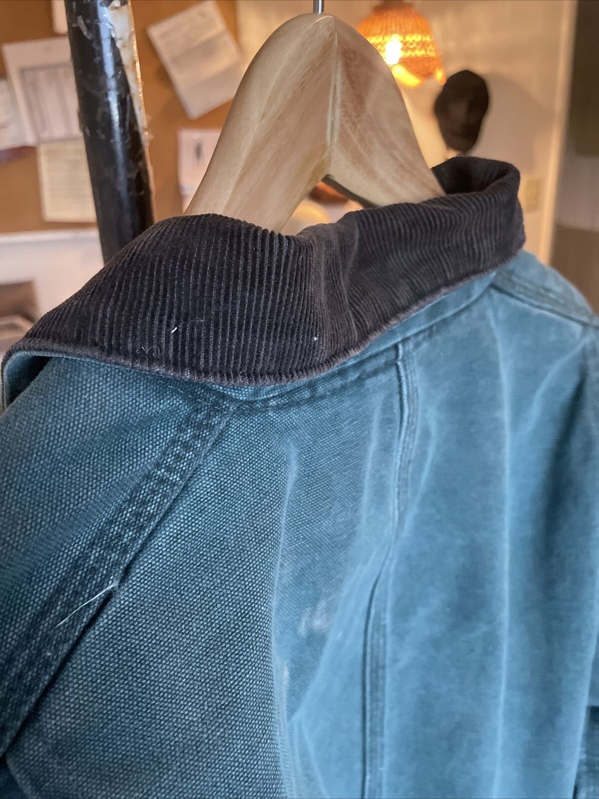 Carhartt Jacket Hunter Green Blanket Lined Chore … - image 9