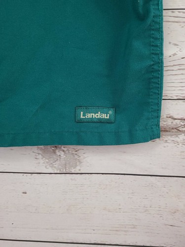 LANDAU Scrub Medical Nursing Top Only Size 2XL Short Sleeve Green Front Pocket! - Picture 7 of 12