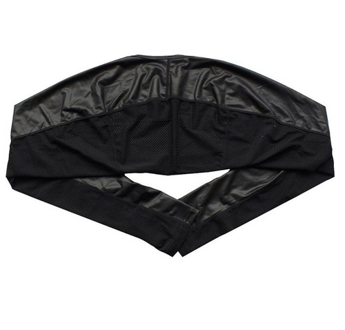 Nuevo Para hombres Cuero Como Hueco Brazo Mangas Encogimiento de hombros Negro M L XL - Imagen 5 de 6