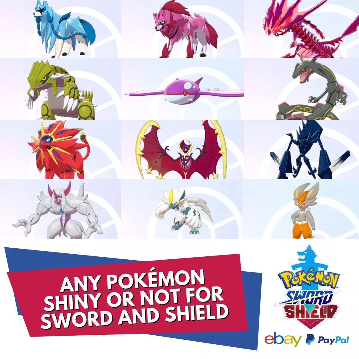 Any Pokémon Shiny or Non for Sword Shield Competitive 6 IV Battle Ready  Dynamax