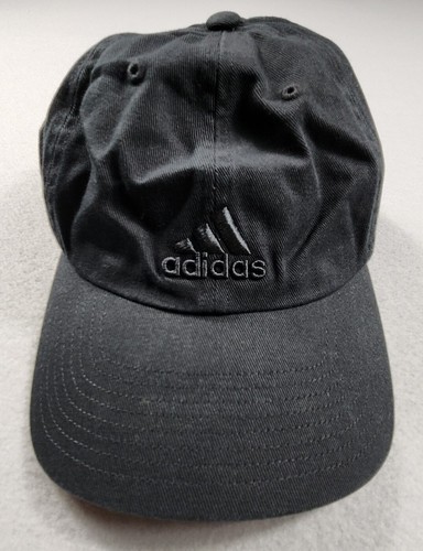 Adidas Saturday Relaxed Fit Adjustable Logo Hat Womens One Size Black On Black - Picture 2 of 8