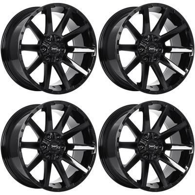 Set of 4 20in Black Alloy Wheel Rims for Ford F-150, RHEK363 6x135 6Lug 20x9