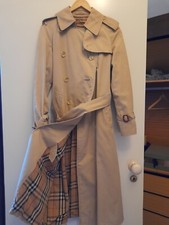 Burberry Ladies Beige Trench Coat 1970/80s Vintage - Size 12 Vgc