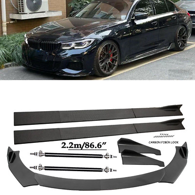 For 3 series F10 F30 F32 Carbon Front Bumper Lip Spoiler/Side Skirt/Strut Rods