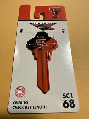 Texas Tech Red Raiders Licensed NCAA SC1 Schlage   Two Color Blank Uncut
