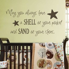 Coastal Beach Wall Decal Sea Ocean Have a Shell Quote Vinyl Baby Room Home Decor