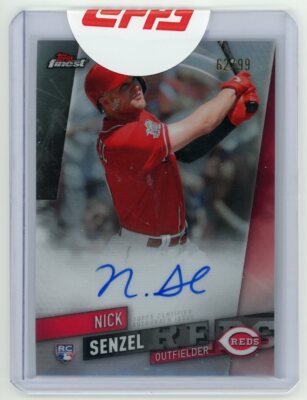 Nick Senzel 2019 Topps Finest Baseball #FMA-2 Rookie RC Auto Autograph #62/99