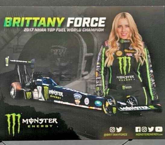 VRHTF NHRA COOL BRITTANY FORCE MONSTER TOP FUEL DRAGSTER HAND OUT