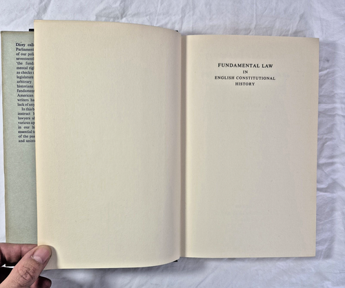 Fundamental Law in English Constitutional History 1955 JW Gough HC DJ - Picture 4 of 15
