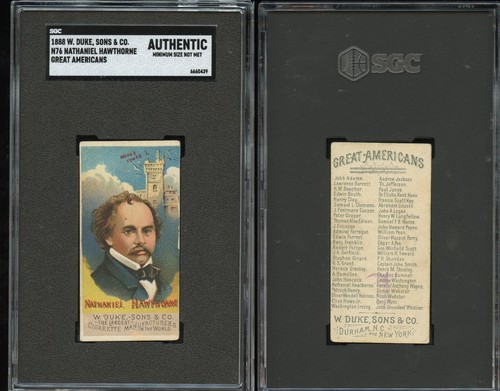 1888 N76 Duke #21 Nathaniel Hawthorne — SGC (grade unconfirmed)