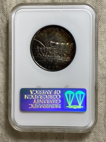 1926-S NGC MS66 Oregon Commemorative Silver Half Dollar Fatty Holo Lovely Toner - Picture 2 of 8