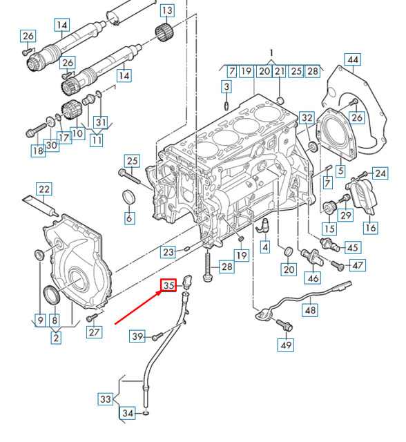Audi 06H115418M Genuine OEM Dipstick Tube Plug for sale online eBay