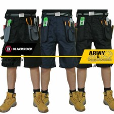 Blackrock Mens Workman Heavy Duty Cargo Work Short Combat Trousers Tool Pants