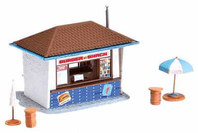 HO SCALE MODEL POWER BURGER AND SHAKE STAND BUILDING KIT