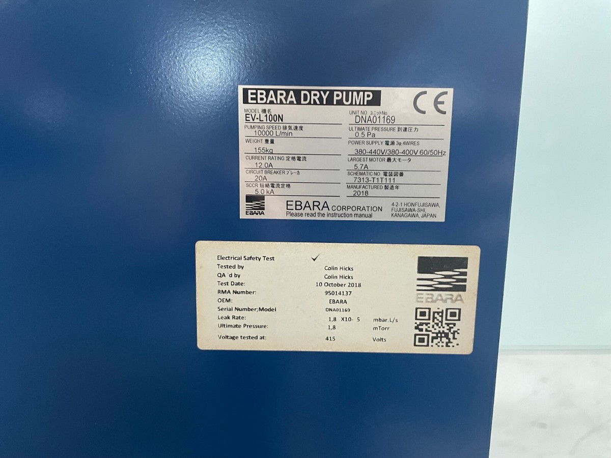 Ebara EV-L100N Dry Pump | eBay