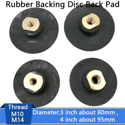 3/4 Inch Rubber Backing Disc Backer Pad M10 M14 Thread for Angle Grinder Sander