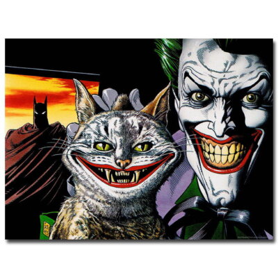 83009 Joker and Kitty Cat Comic Game Decor Wall Print Poster