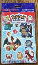 Vintage Original Pokemon Action Sticker 1999 Factory Sealed