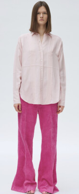 CELINE* Phoebe Philo Pre-Fall 2017 Oversized Pink Pleated Tuxedo