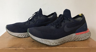 Nike Epic React Flyknit AQ0067-400 Blue Athletic Running Shoes Sneakers 12.5 47