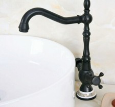 Oil Rubbed Brass Double Handle Bathroom Sink Vessel Faucet Mixer Tap 2nf647