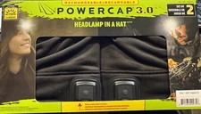Rechargeable Powercap 3.0 Headlamp Hat - 150 Lumens - 2 Pack Black Hats New