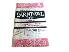 PARADE OF CARNIVAL BANDS AND INDIVIDUALS ALL NAMES SAVANNAH TRINIDAD TOBAG 1967