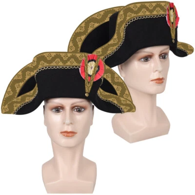 MARKENLOS Napoleon Bicorne Cosplay Hut Halloween Karneval Kostüm Zubehör Mütze Requisiten