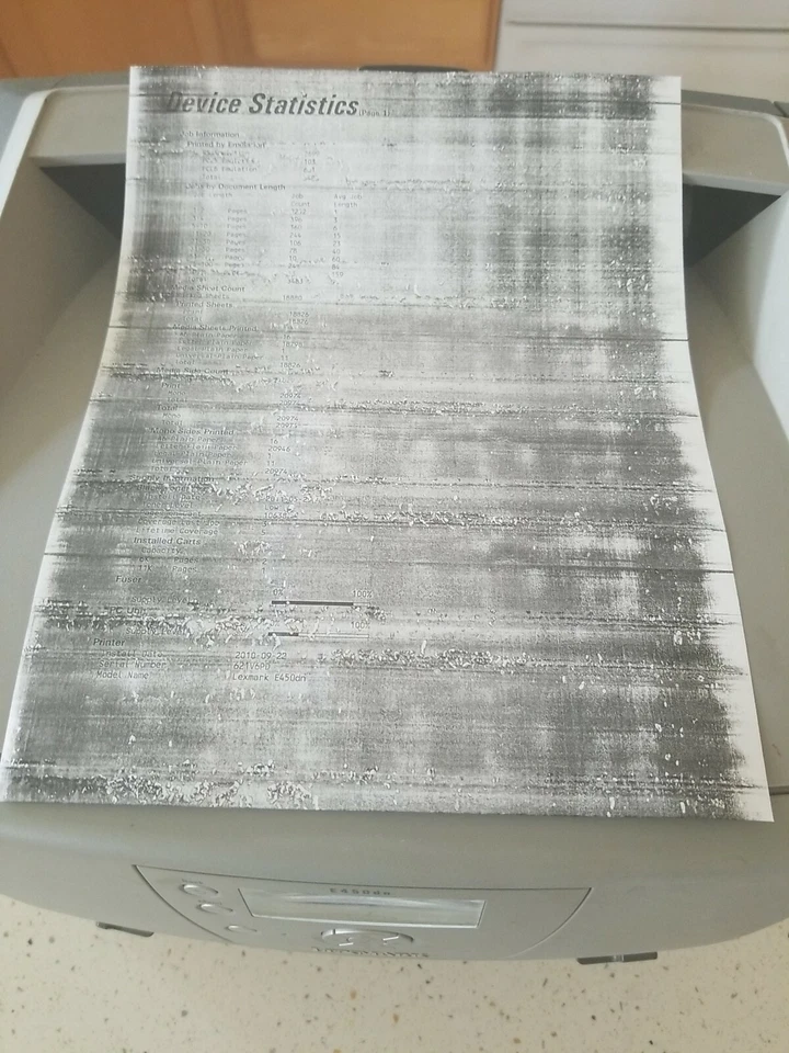 Lexmark E450DN - USED/WORKING CONDITION NO TONER INCLUDED PAGE COUNT:  VARIES - Image 4 of 4