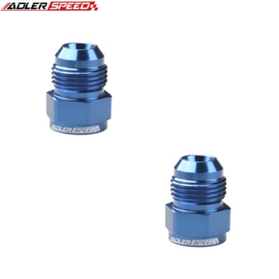 US SHIP 2PCS AN10 Male To AN8 Female Aluminum Fuel Expander Fitting Adapter Blue