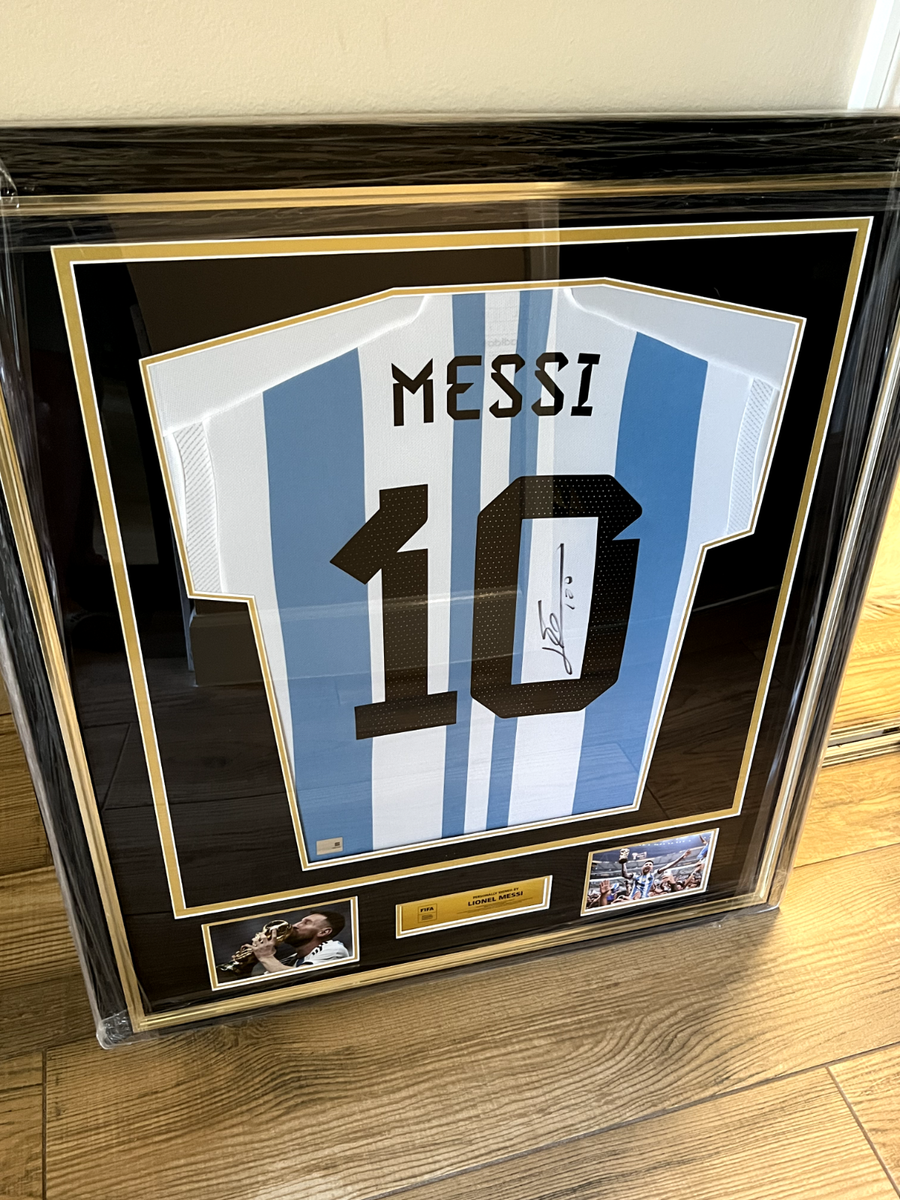 2022 World Cup Argentina Signed Messi jersey. COA from Icons | eBay