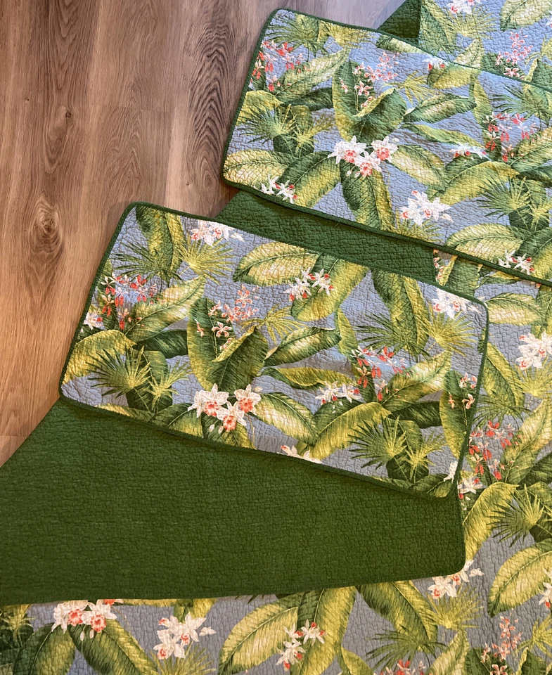 Tommy Bahama Aregada Dock Sky 3 piezas completo/queen edredón 2 fundas de almohada juego tropical Foto 4 de 4