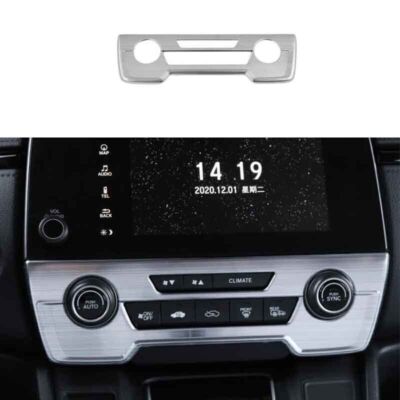 Brushed Silver For Honda CR-V LX Trim Steel Console AC Switch Panel 2017-2022