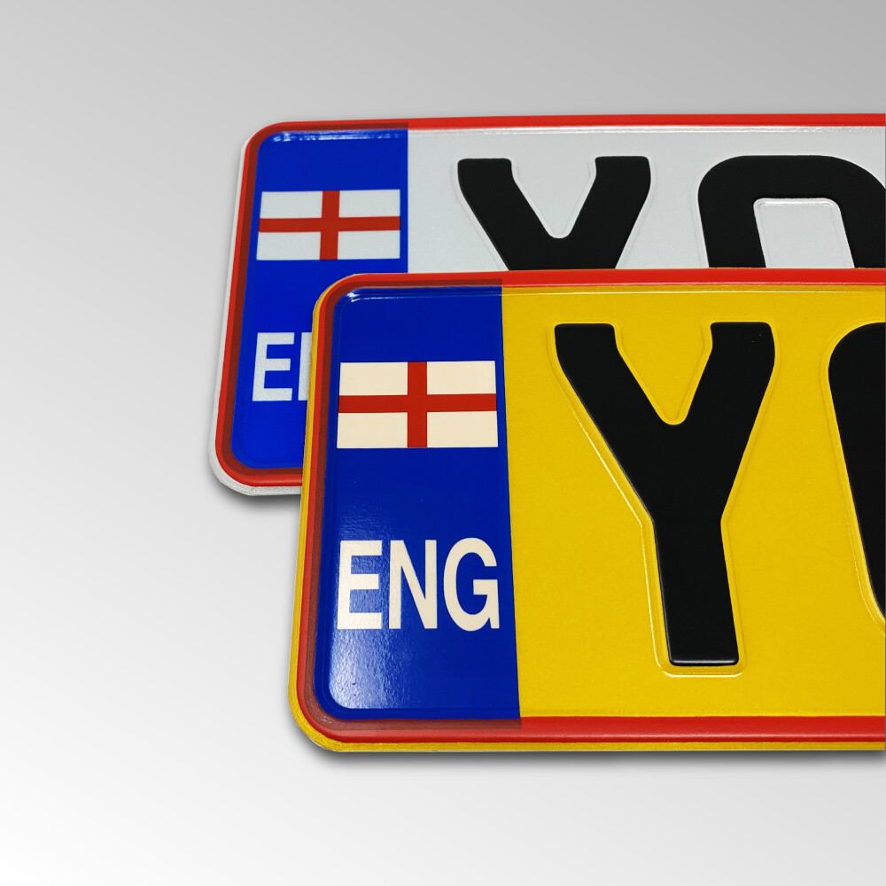 England St Flag Badge Pressed Metal Aluminium Car Reg Number