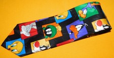LOONEY TUNES MULTI COLOR LOONEY TUNES CHARECTERS POLYESTER TIE - DESIGNER TIES.