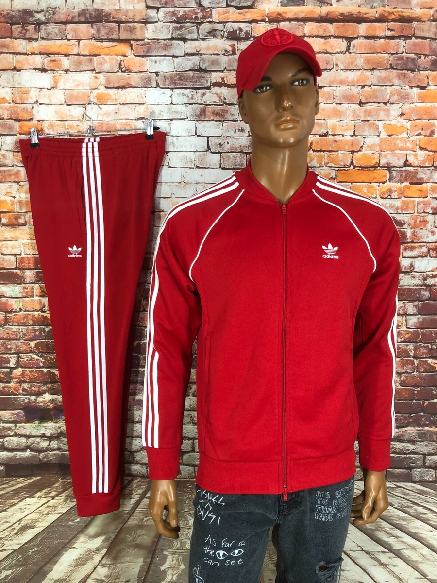 Fremragende Derfor London Adidas Originals Firebird Tracksuits Jacket+Pants Big Logo Rasta Red White  Vespa | eBay