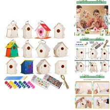 Ilhsty 24 Pack Large Diy Bird Houses Kits For Kids Kids Craft Kits Wood Houses