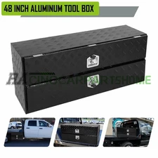 48"X15"X21" Truck Pickup Aluminum Storage Tool box & Lock Heavy Duty 5 Bar Tread