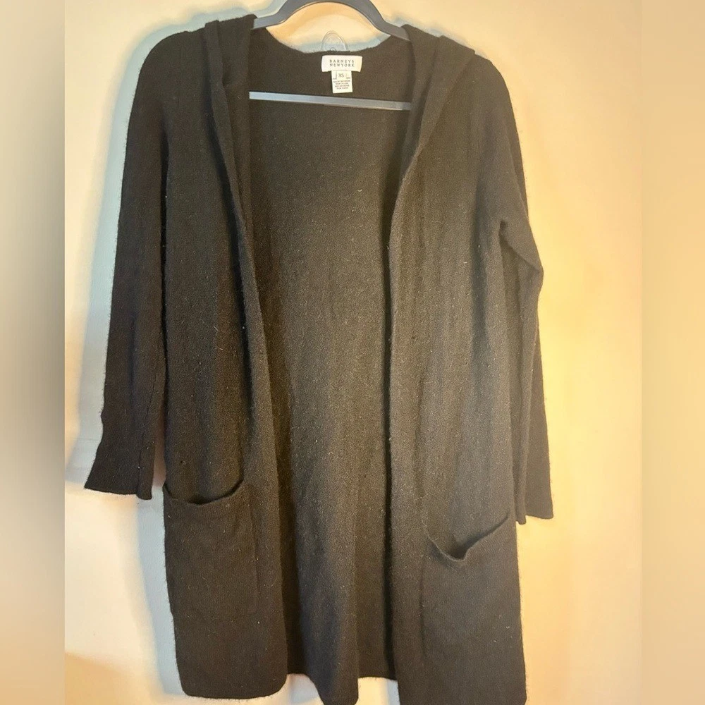 Cardigan Noir Point Ouvert Barney's New York - Coton/polyester Taille Medium - Occasion Très Bon état