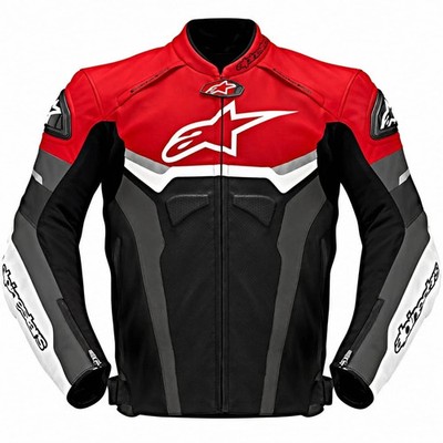 Alpinestars Original Cowhide Leather Jacket, Biker's Racing Motorbike Jacket