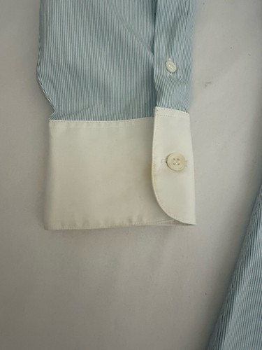 Sulka Blue/Green/ White Collared Shirt - Picture 12 of 17