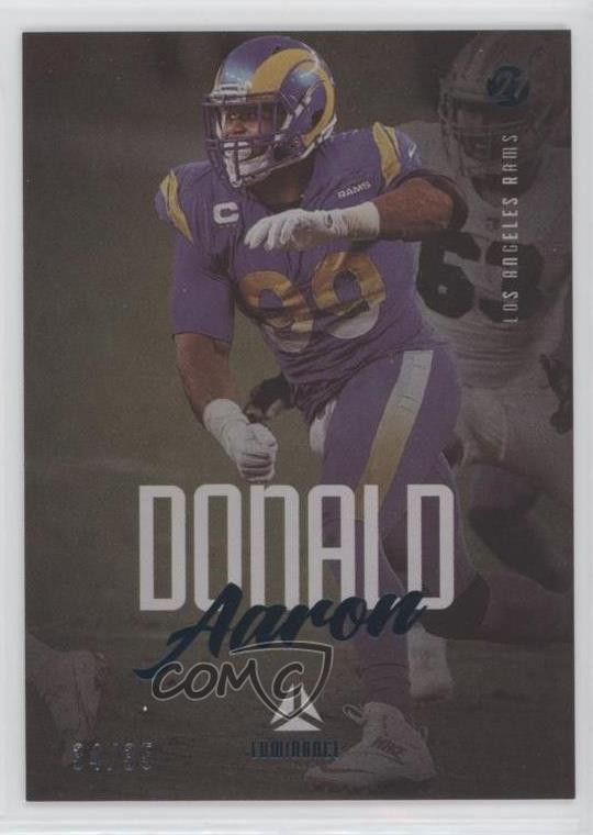 2021 Panini Luminance Teal 34/35 Aaron Donald #57 0a6