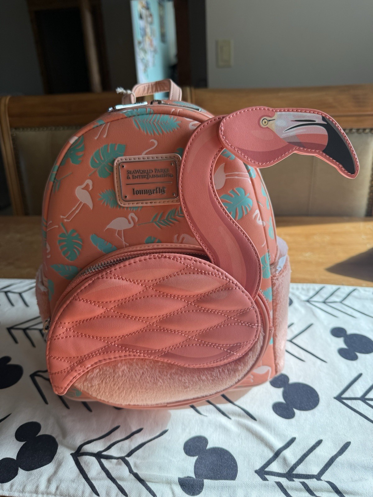 SeaWorld Flamingo Loungefly Backpack NWT Exclusive